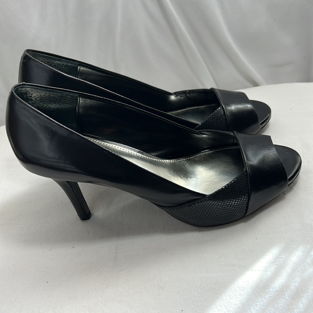 Alfani Open Toe Heels Black Shoes Size 6M